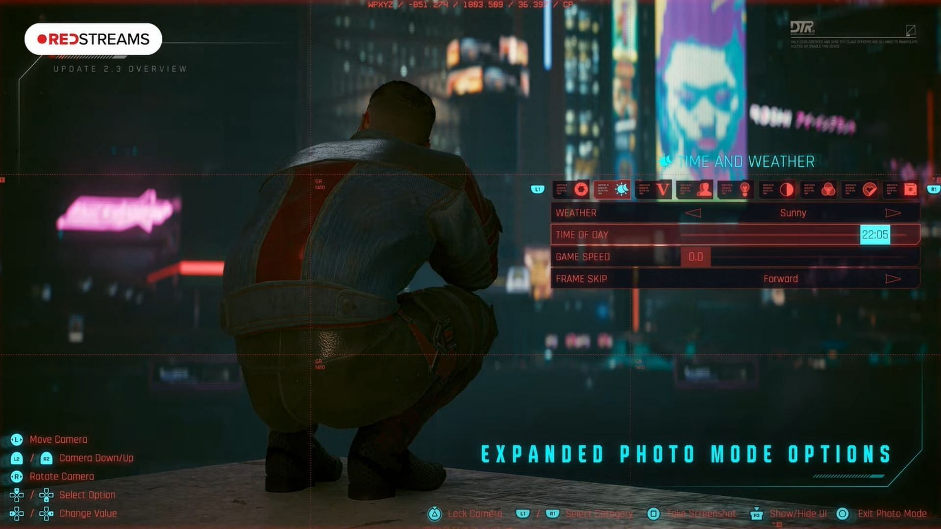 Photo Mode will feature many new customization options in Cyberpunk 2077 (Image via CD Projekt Red)